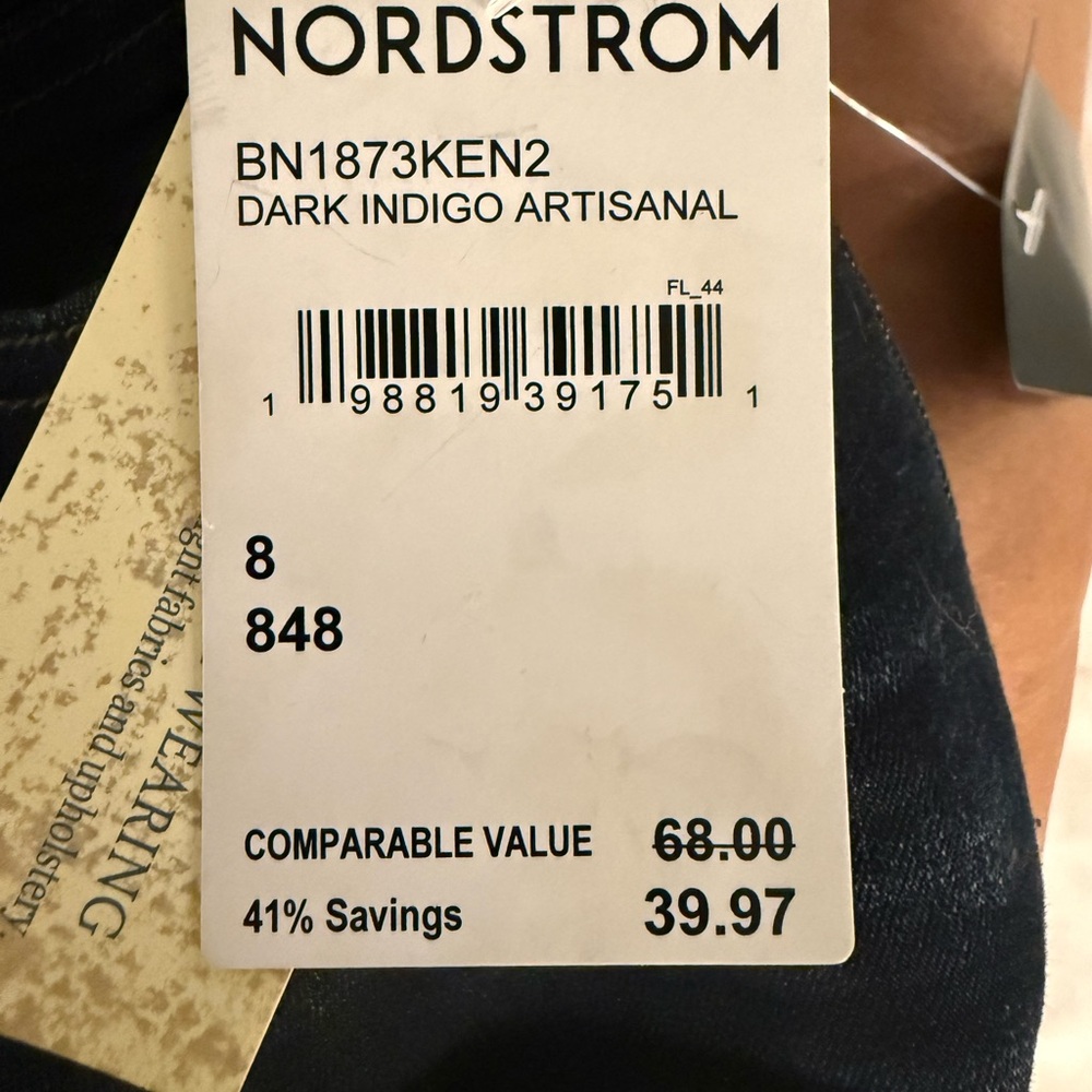 New With Tags (NWT) - Democracy Dark Indigo Wash Straight Leg Jeans - Size 8 - Picture 2 of 6